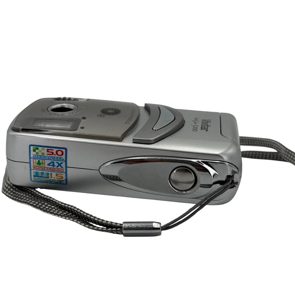 Vivitar ViviCam 5100 Digital Camera Silver 5.0MP 4x Zoom 1.5 LCD Y2K Tested